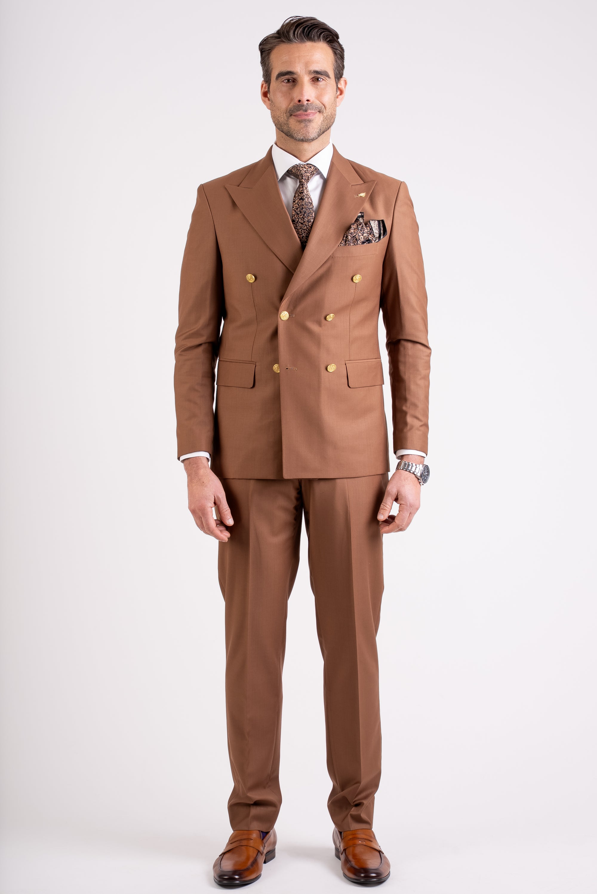 Double-Breasted Men’s Suit Tailored Fit
