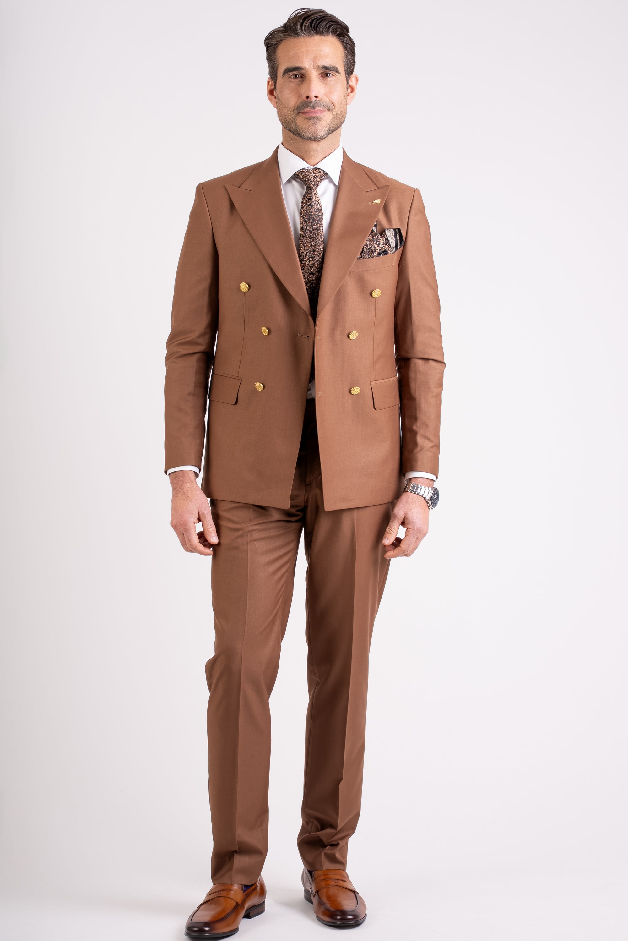 Double-Breasted Men’s Suit Tailored Fit