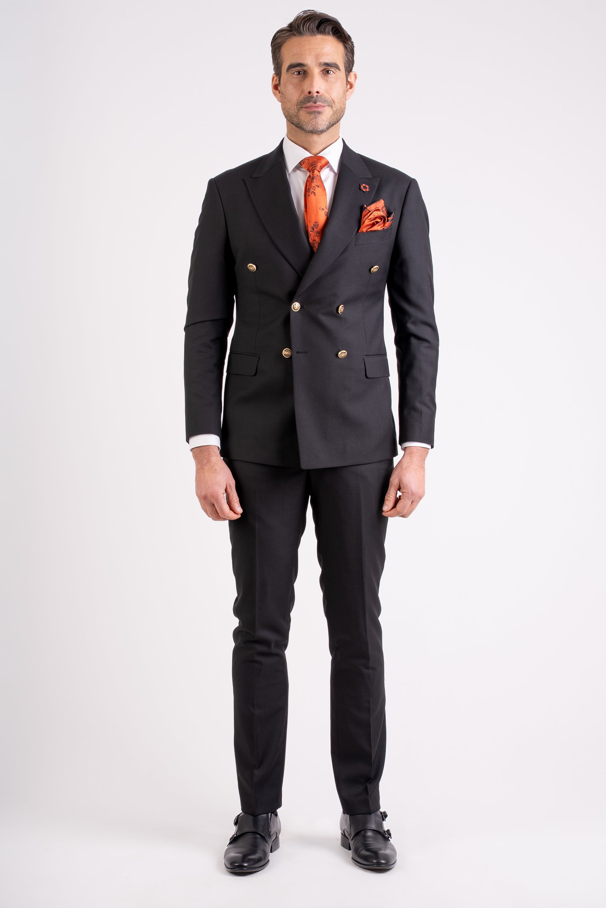 Black Double Breasted Suit