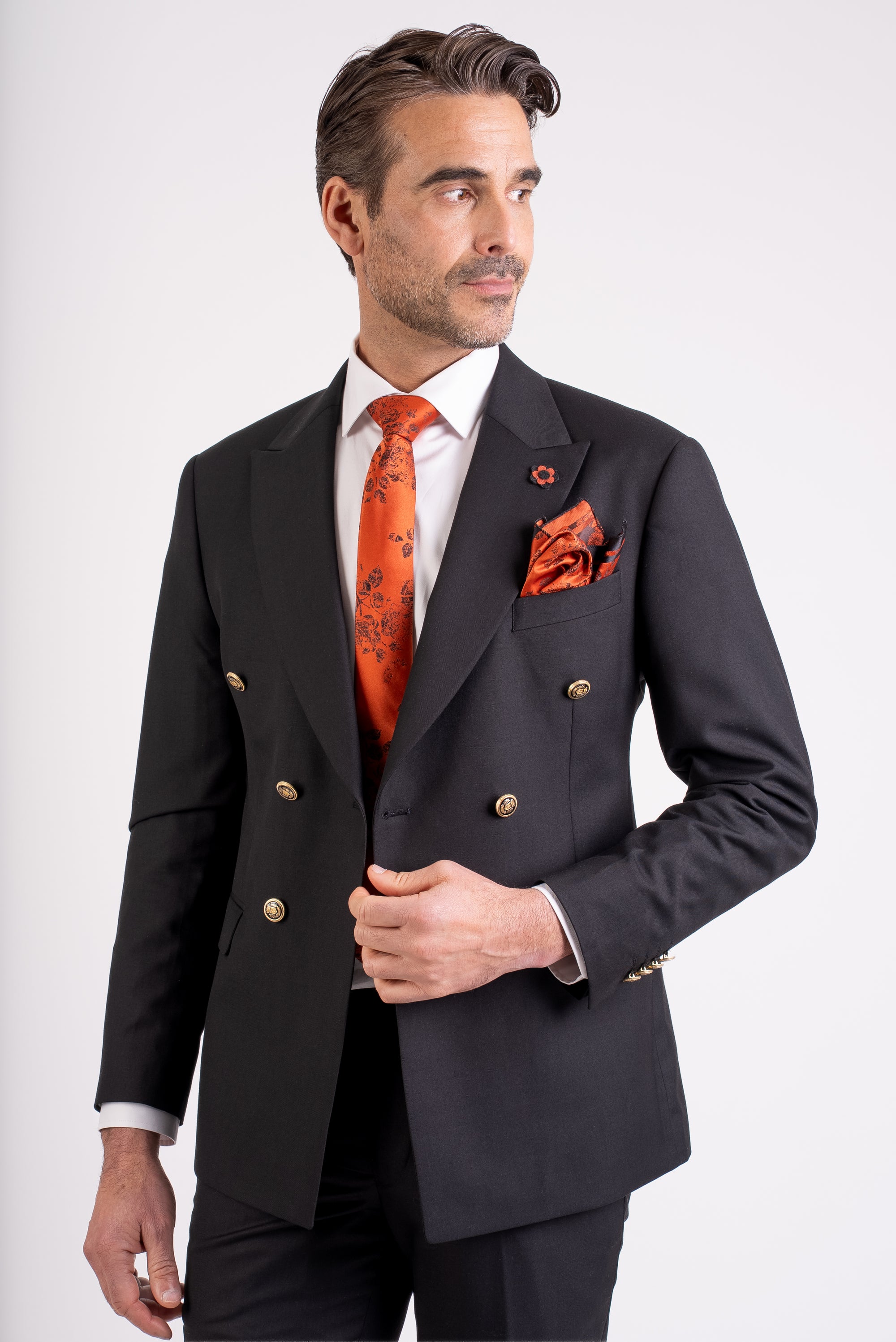 Black Double Breasted Suit