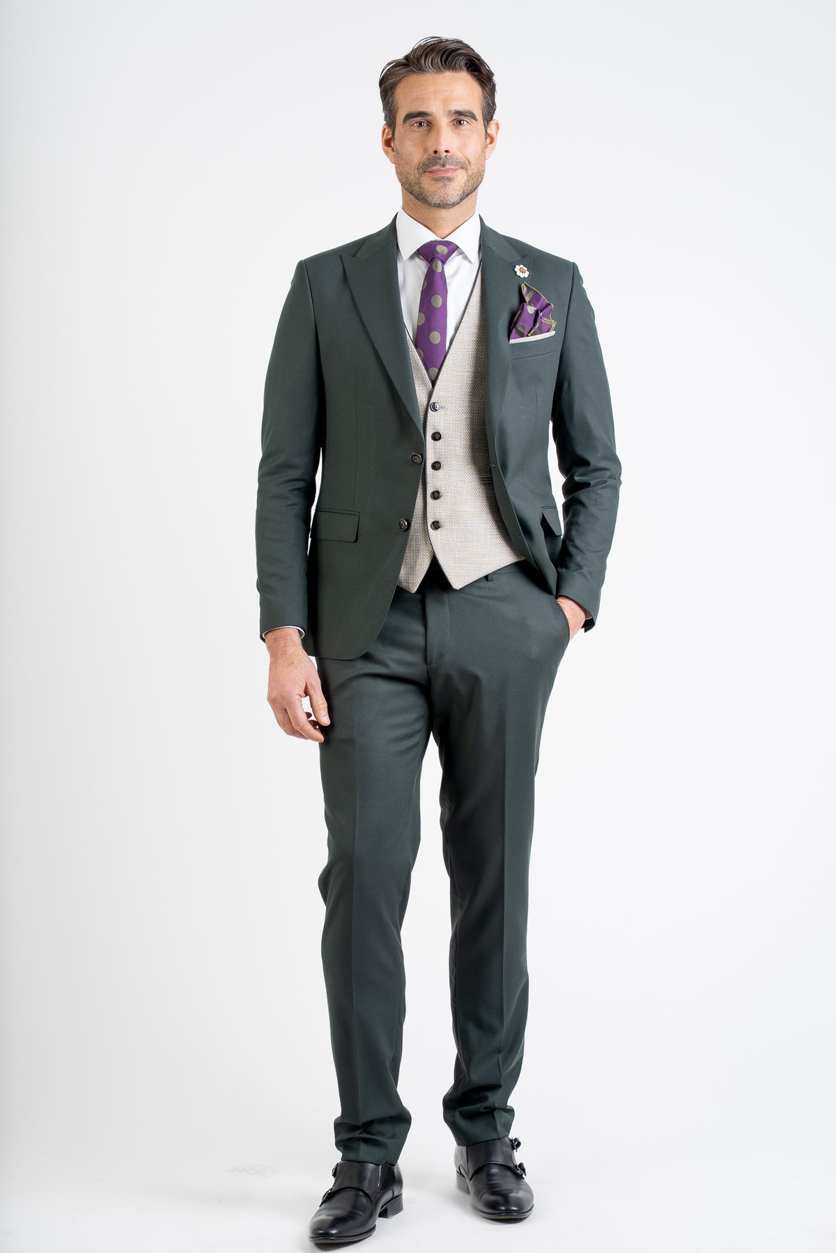 Elegant Slim Fit Green Suit