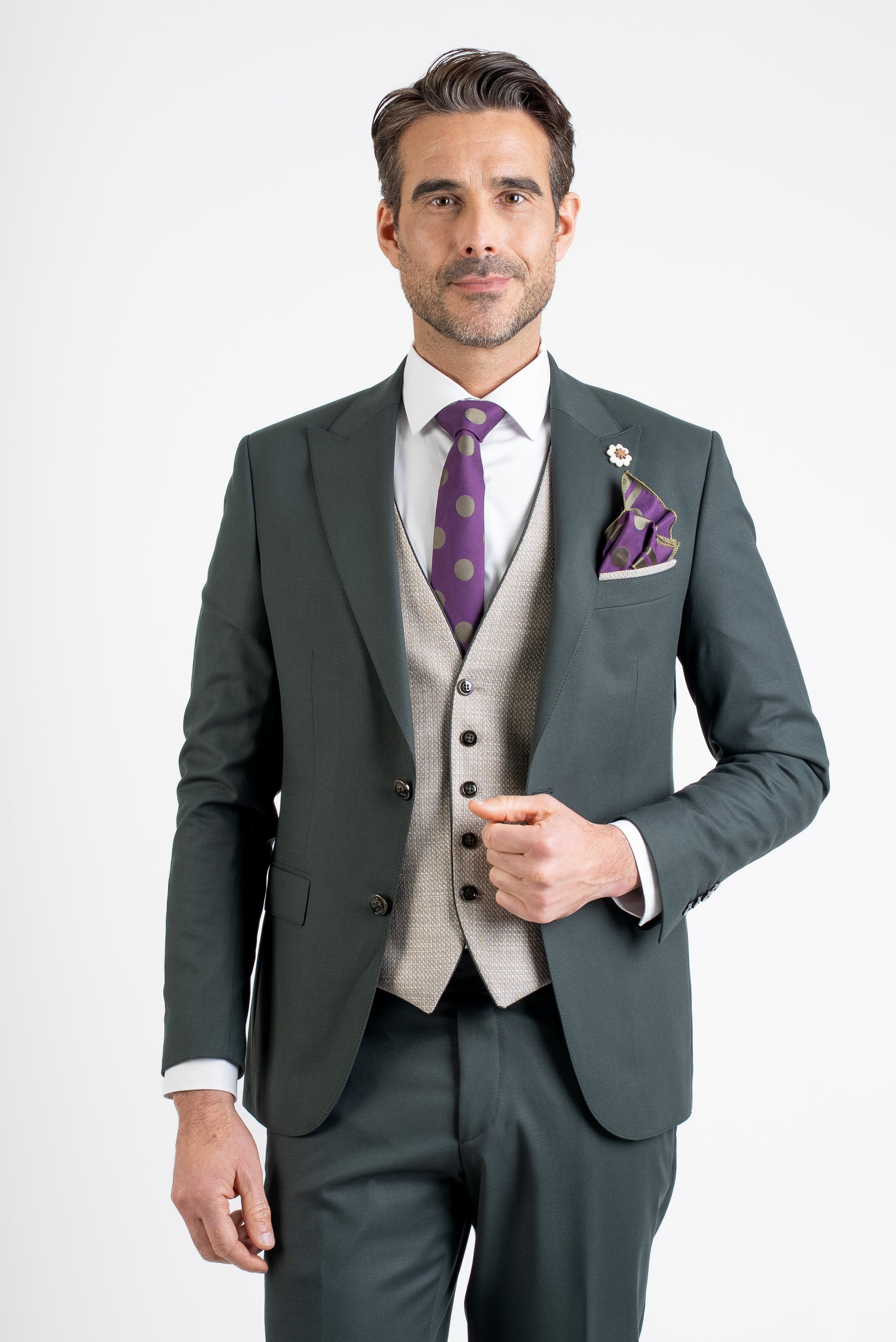 Elegant Slim Fit Green Suit