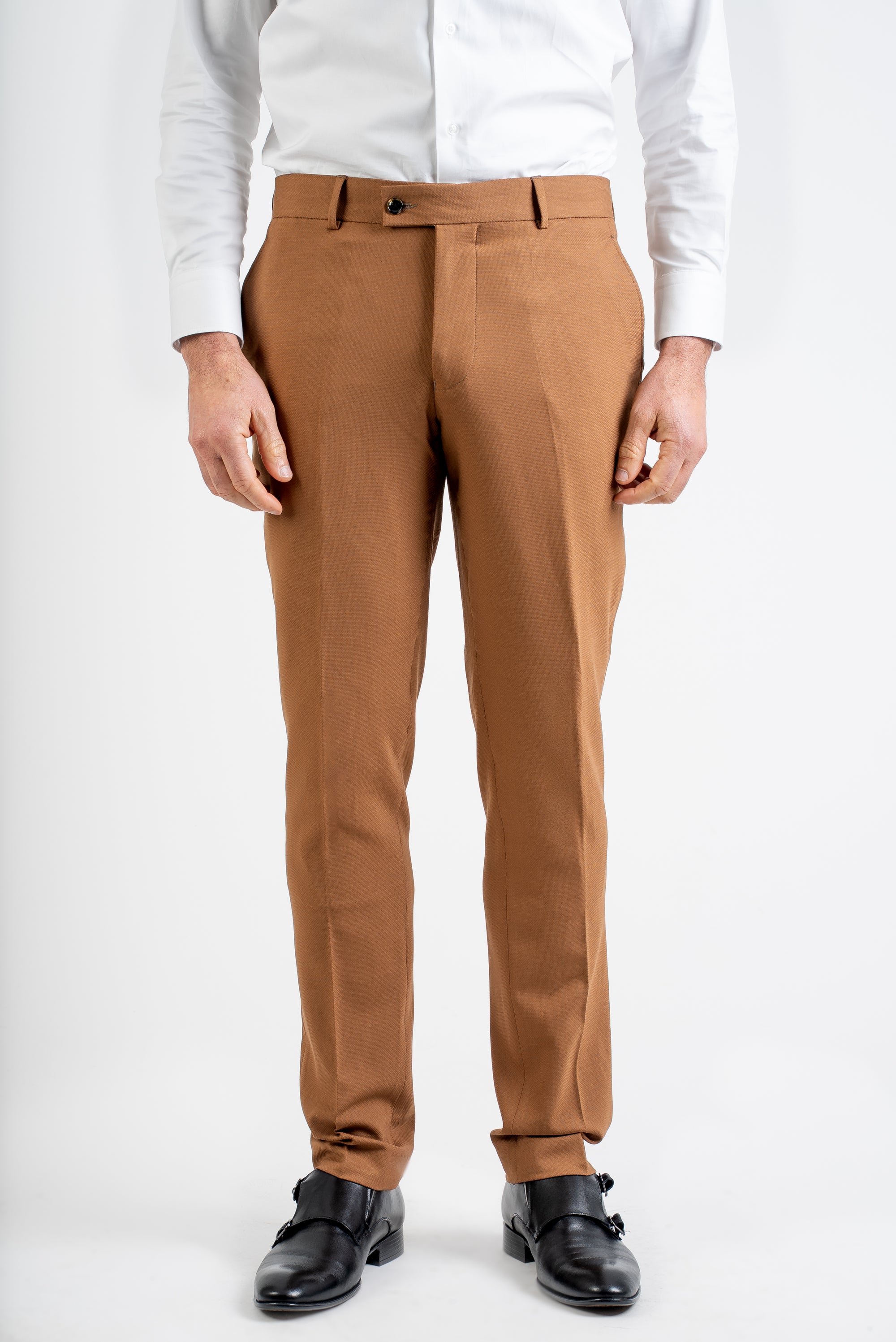 Elegant Slim Fit Tan Suit