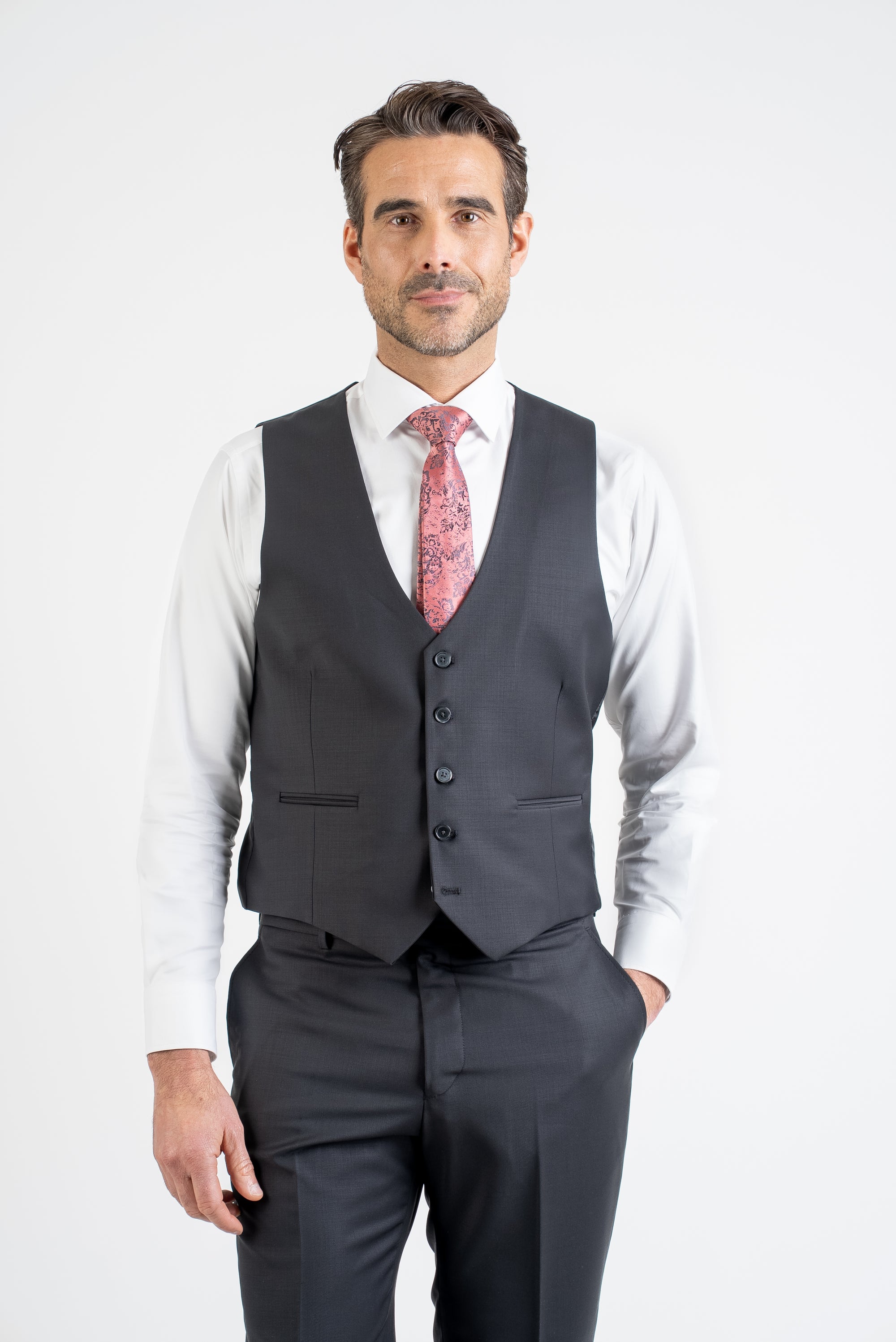 Elegant Charcoal Grey Suit