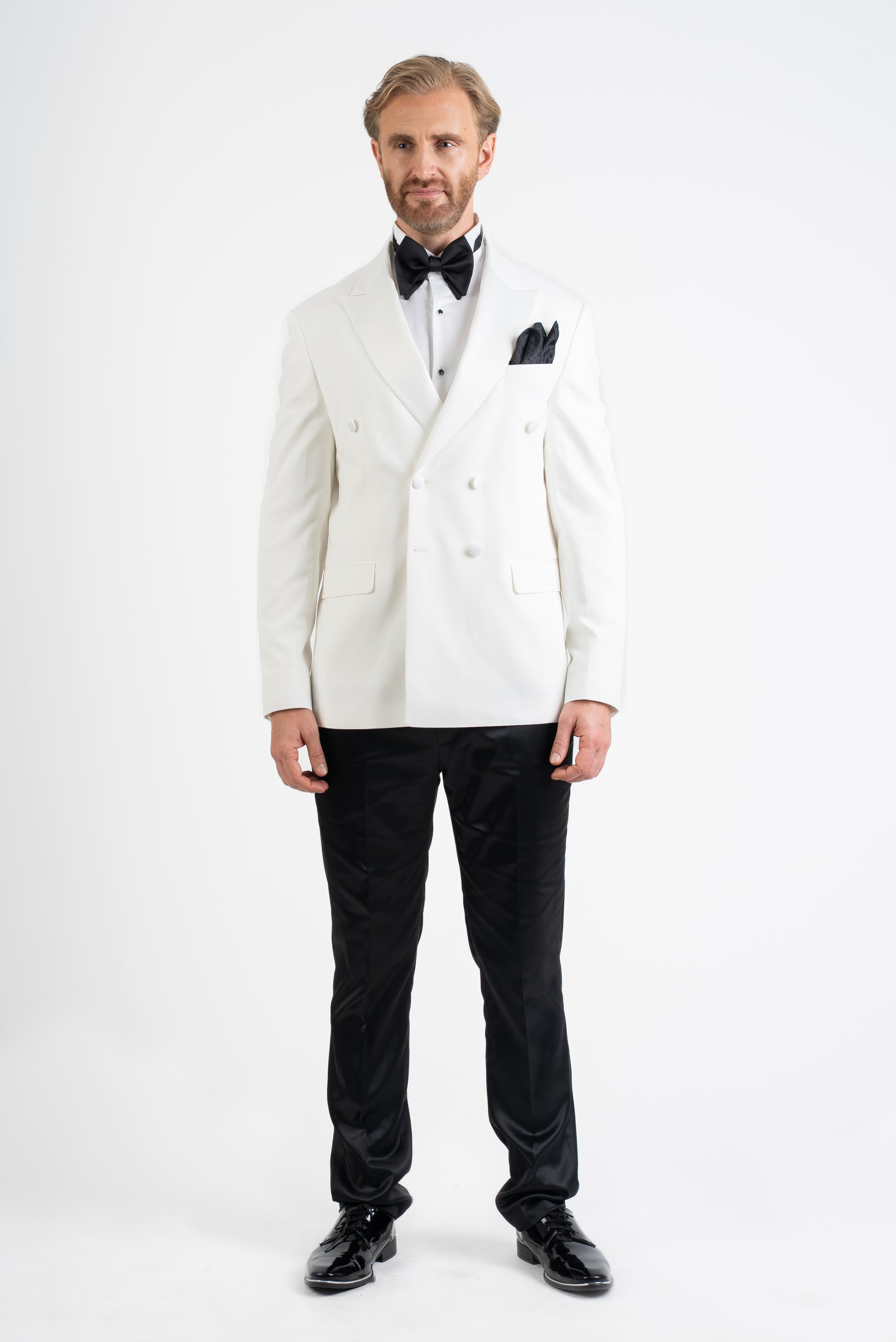 White Tailored Fit  Double Breasted Suits
