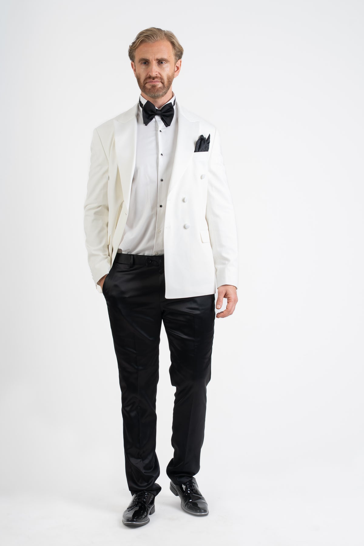 White Tailored Fit  Double Breasted Suits