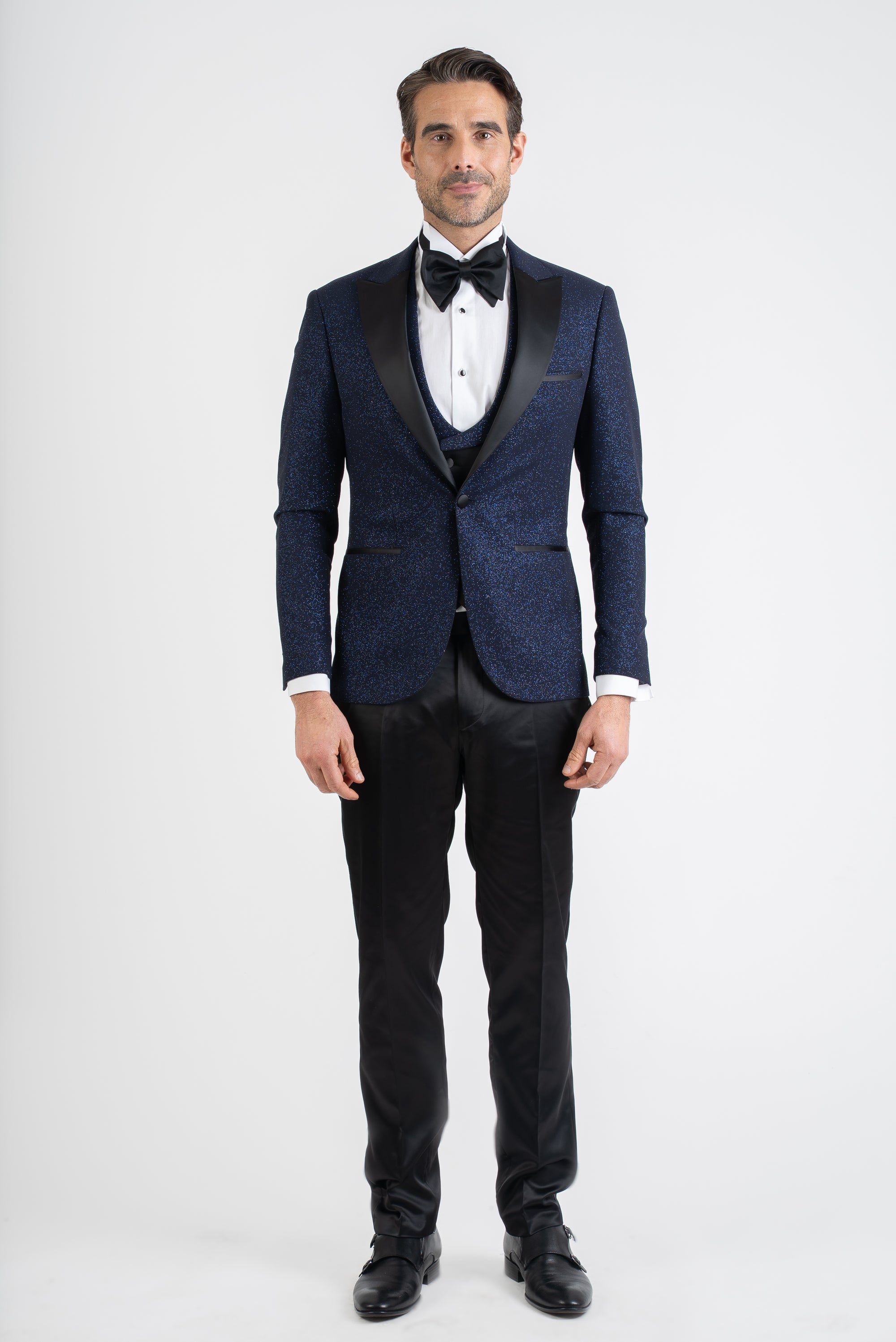 Tailored Fit Blue Glitter Tuxedo