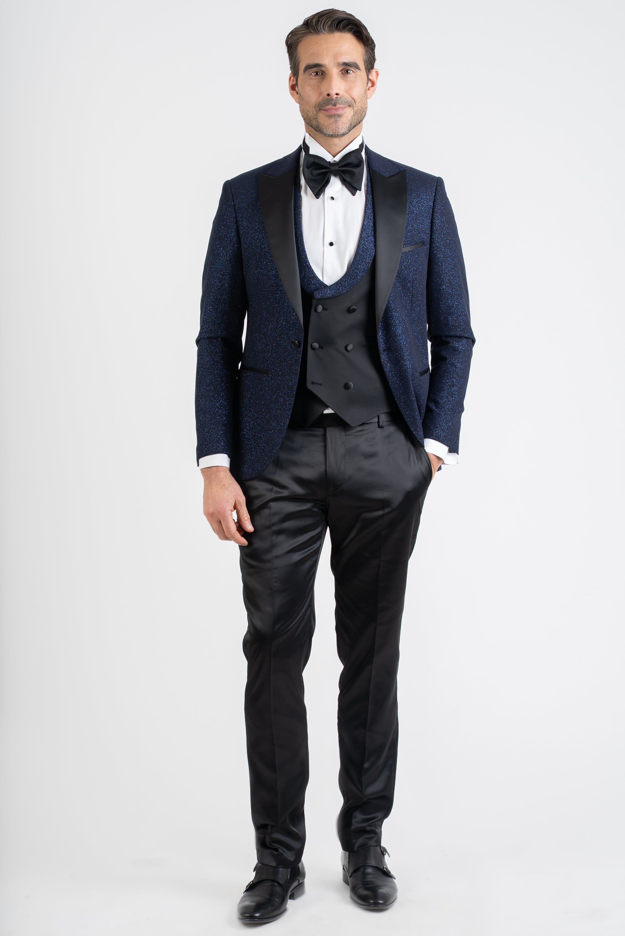 Tailored Fit Blue Glitter Tuxedo
