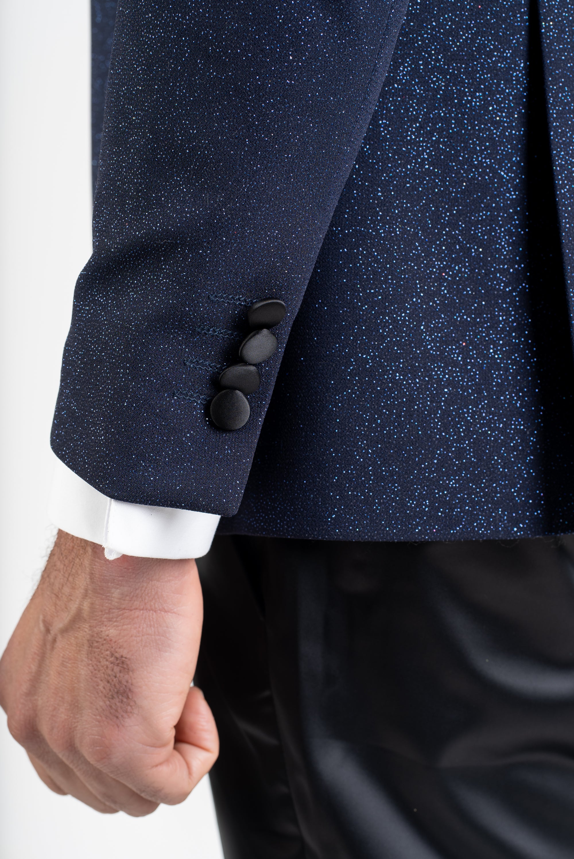 Tailored Fit Blue Glitter Tuxedo