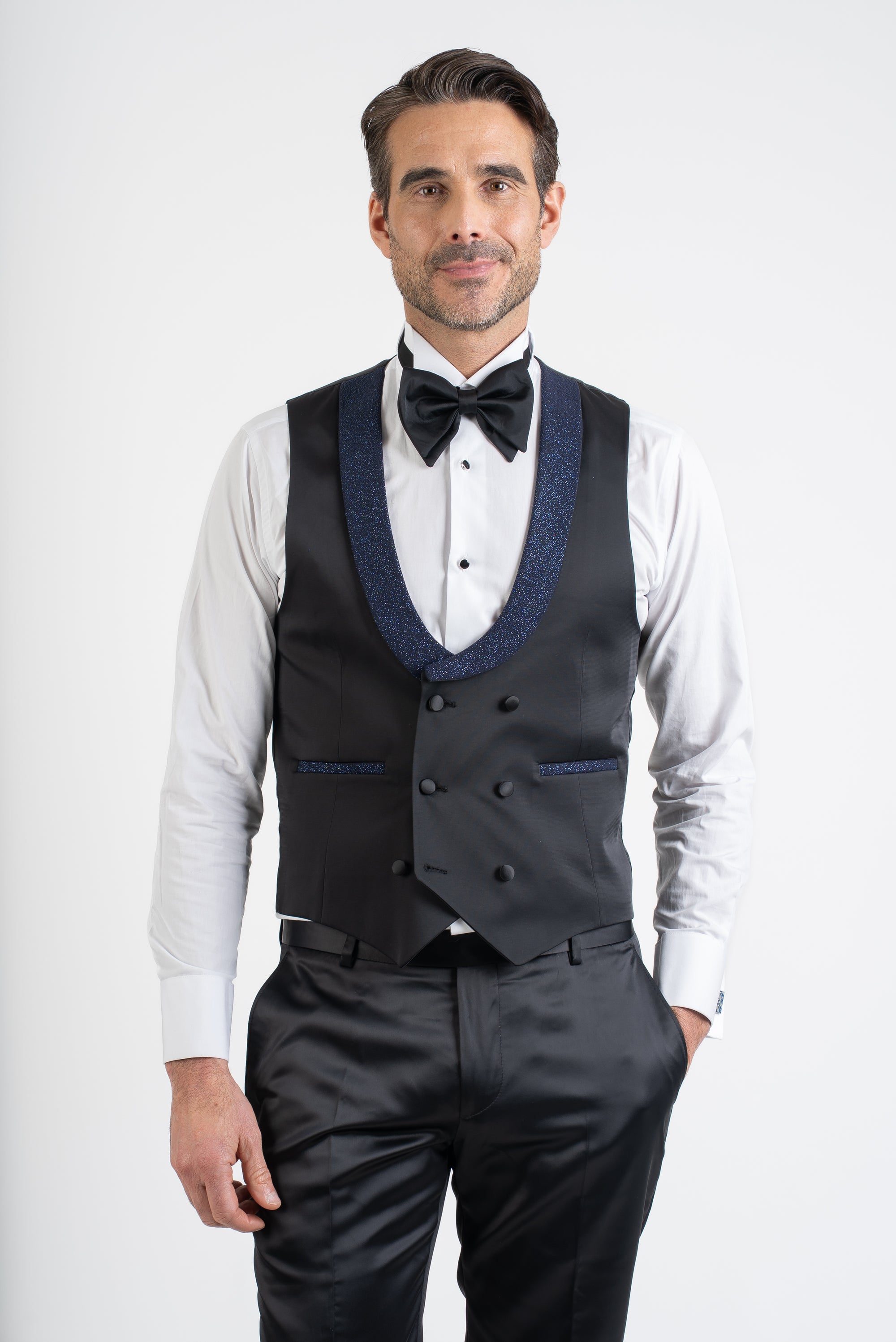Tailored Fit Blue Glitter Tuxedo