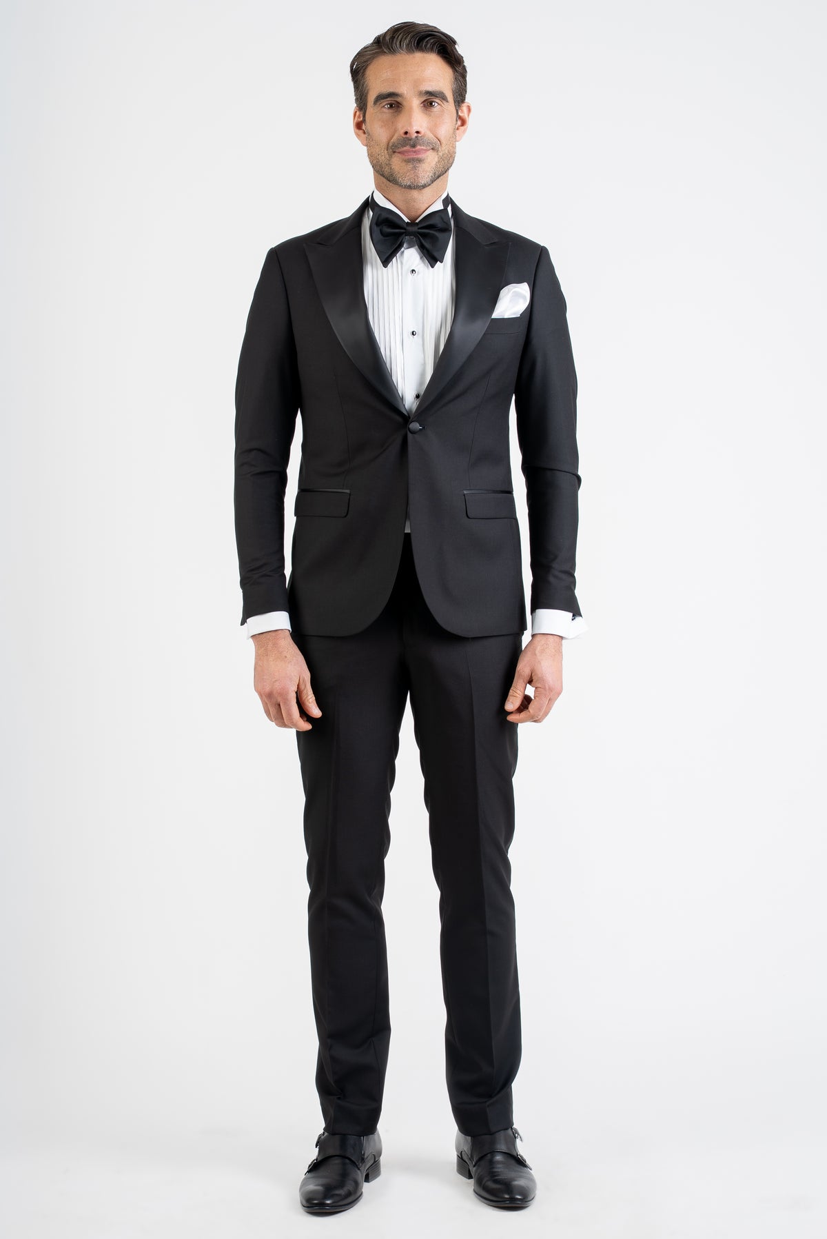 Slim Fit Black Peak Lapel Tuxedo