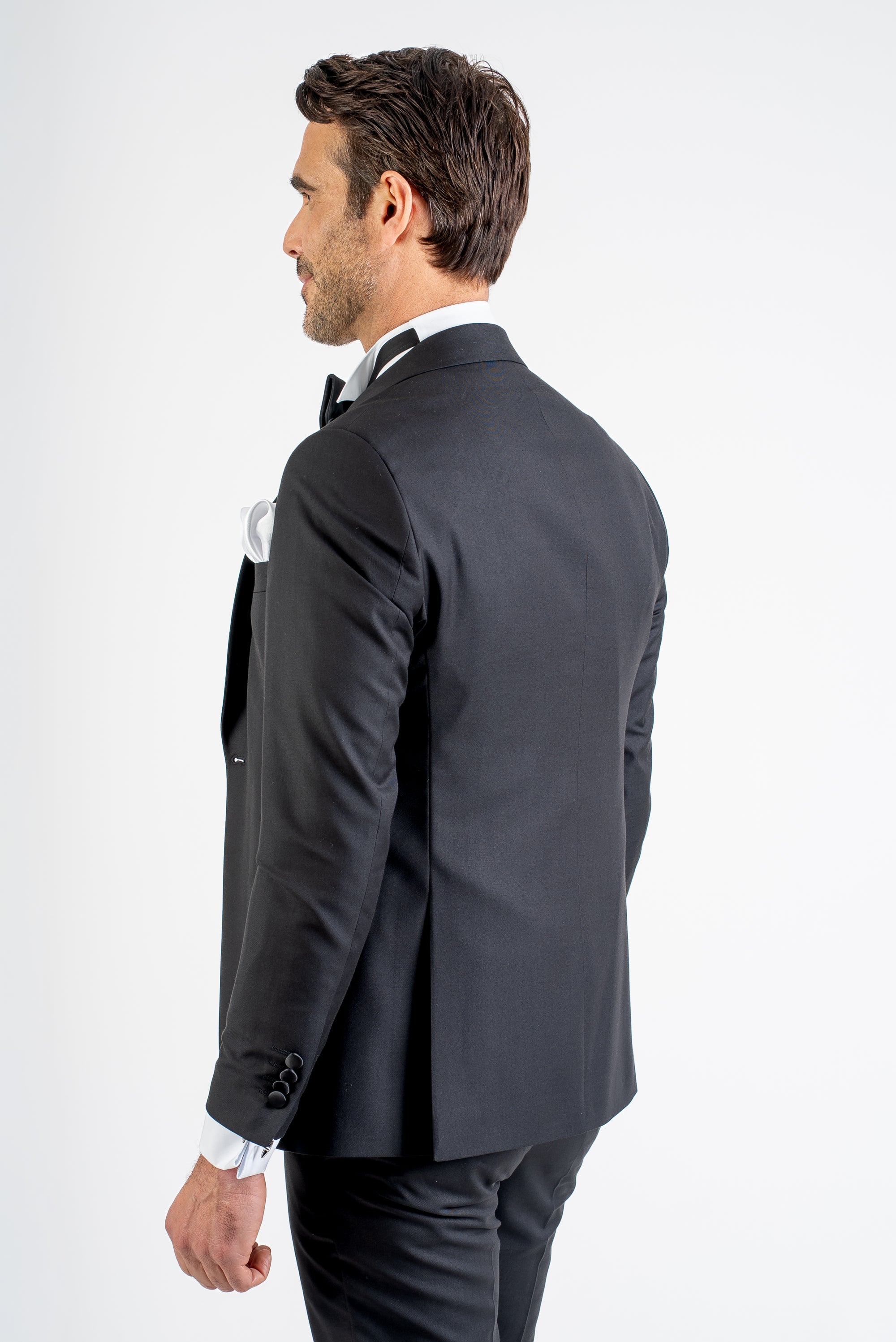 Slim Fit Black Peak Lapel Tuxedo