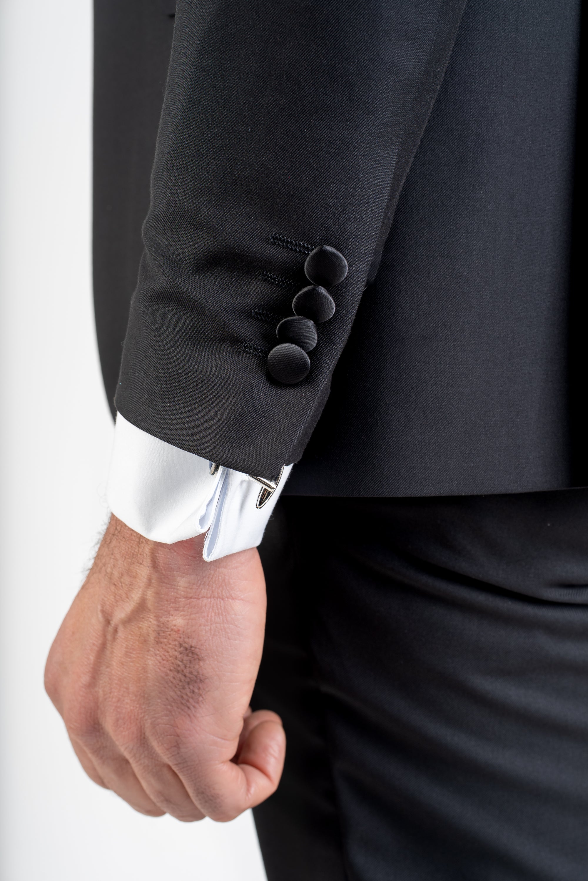 Slim Fit Black Peak Lapel Tuxedo