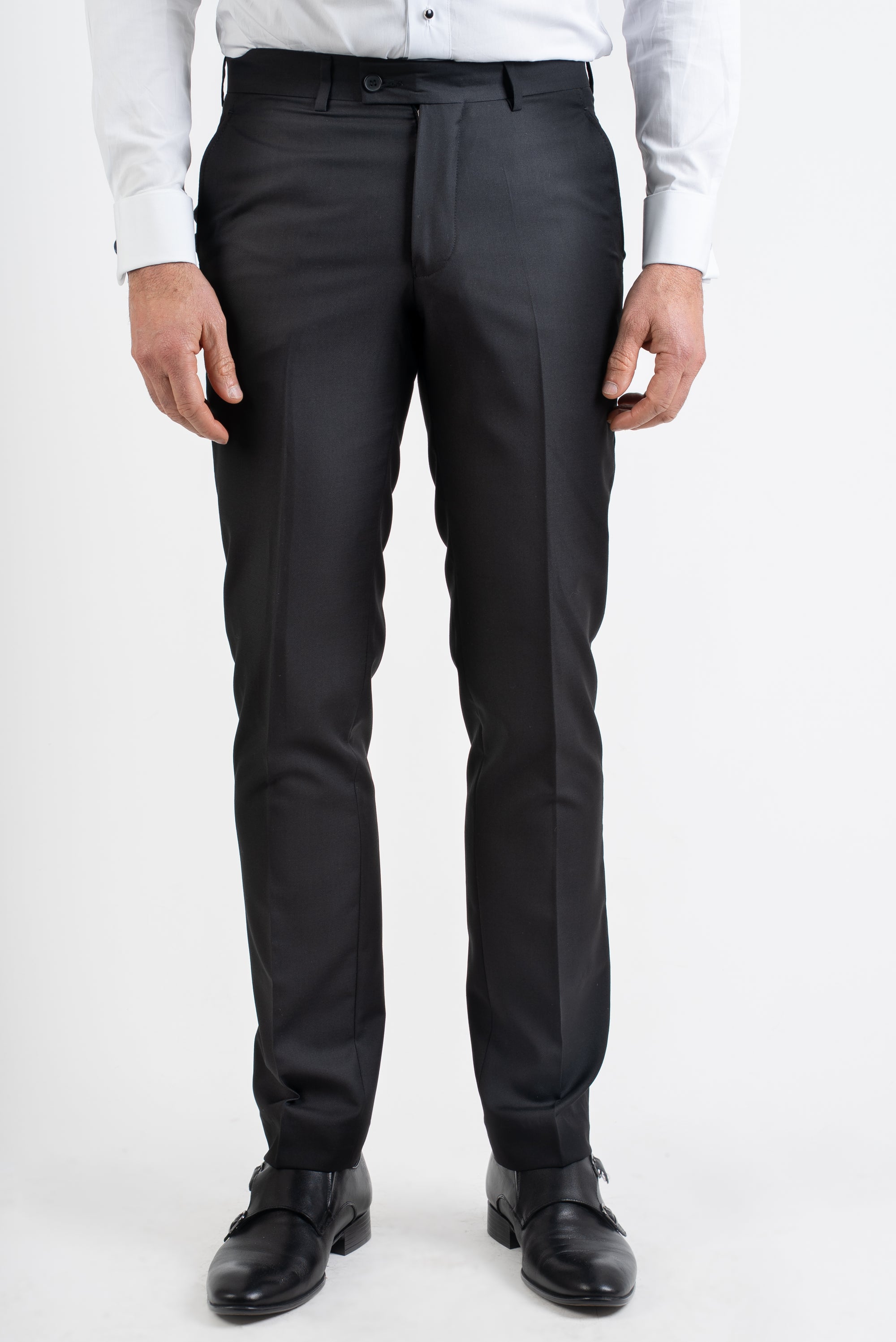 Slim Fit Black Peak Lapel Tuxedo