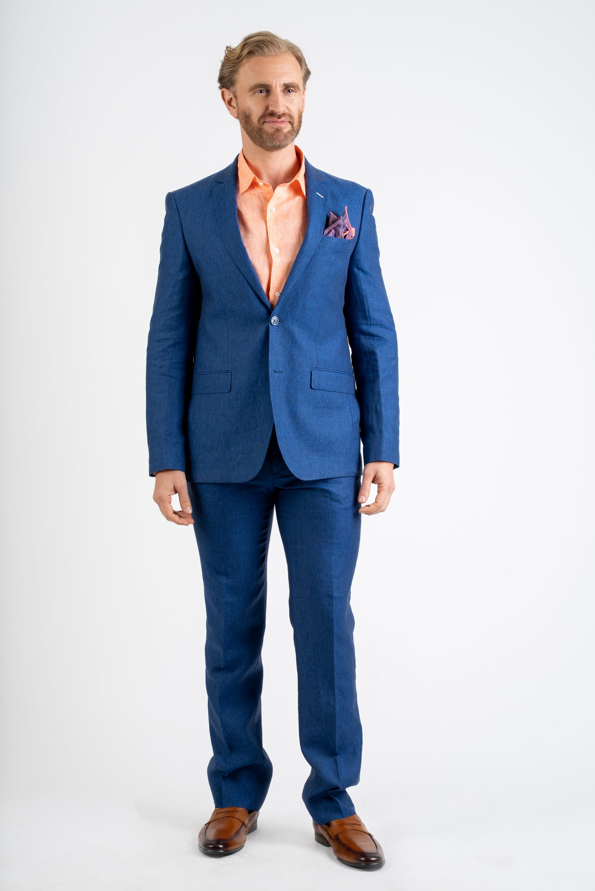 Linen Blue Suit