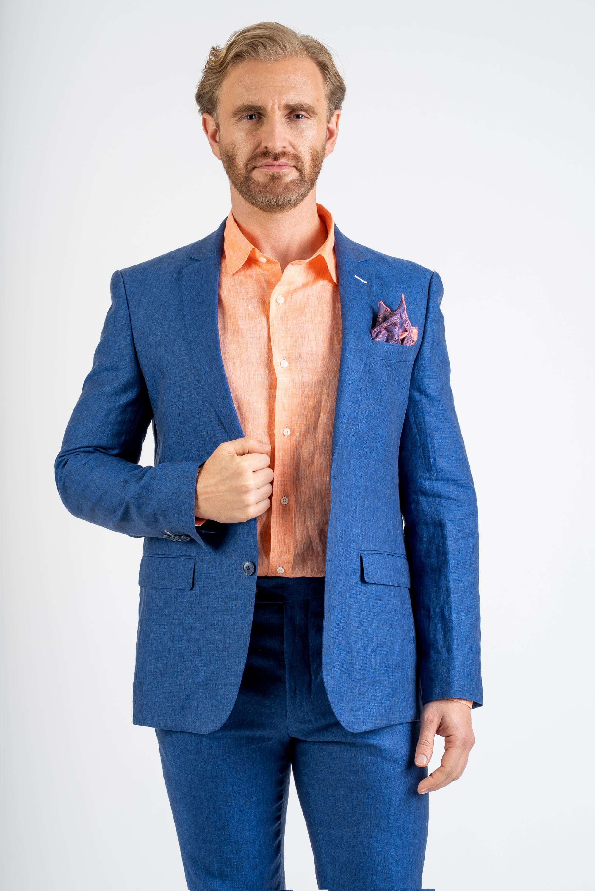 Linen Blue Suit