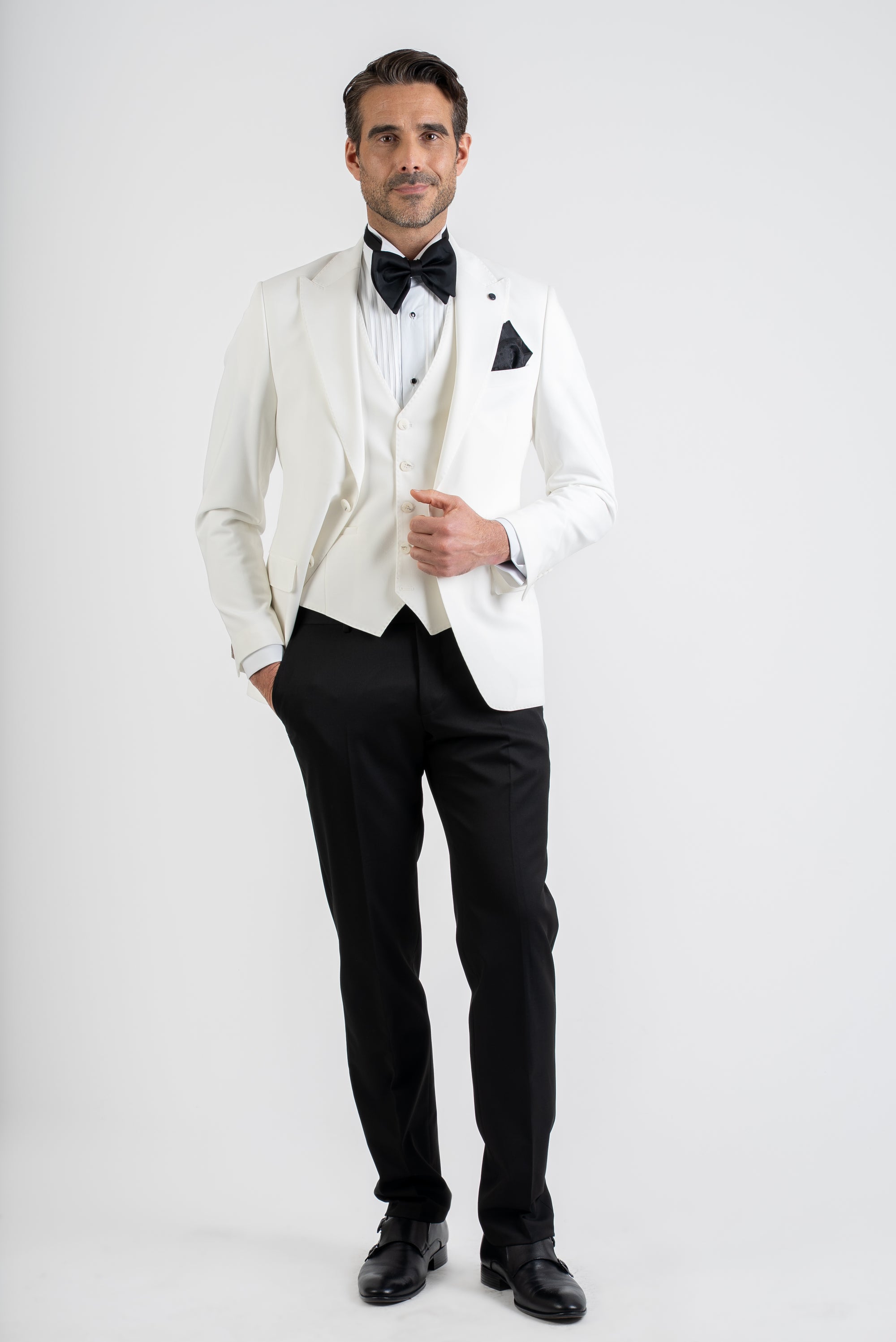 Slim Fit White Tuxedo