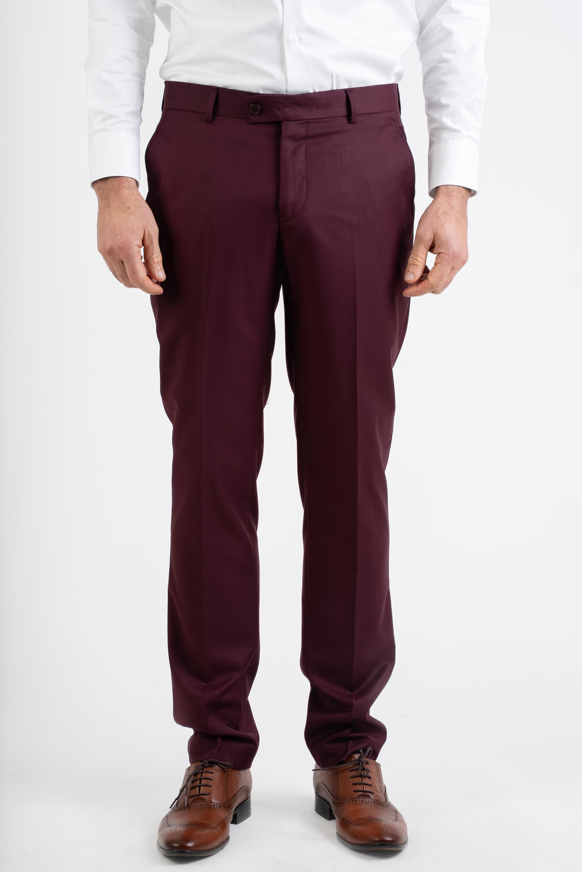 Burgundy Double-Breasted Suit Set