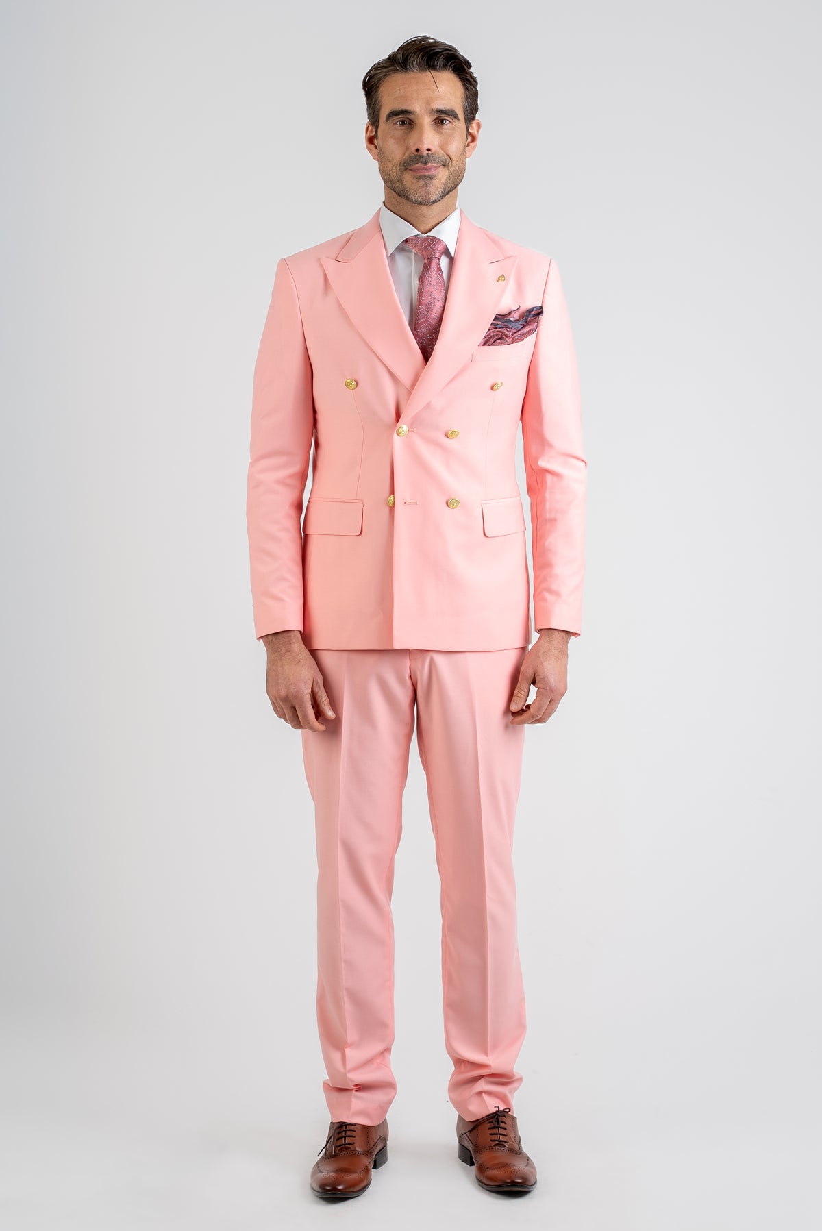 Double-Breasted Suit Set  Tailored Jacket & Trousers