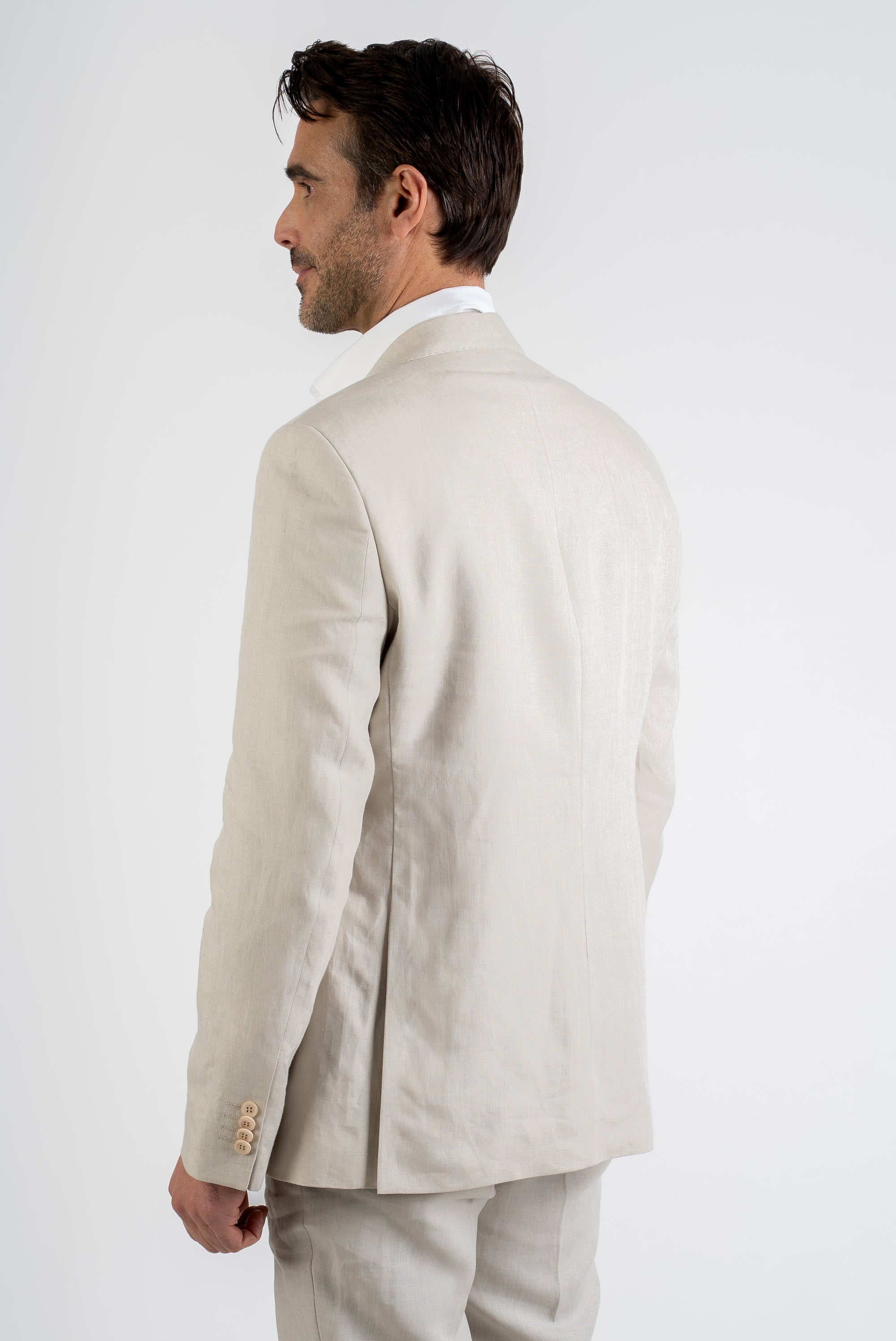 Beige Linen Suit Elegance