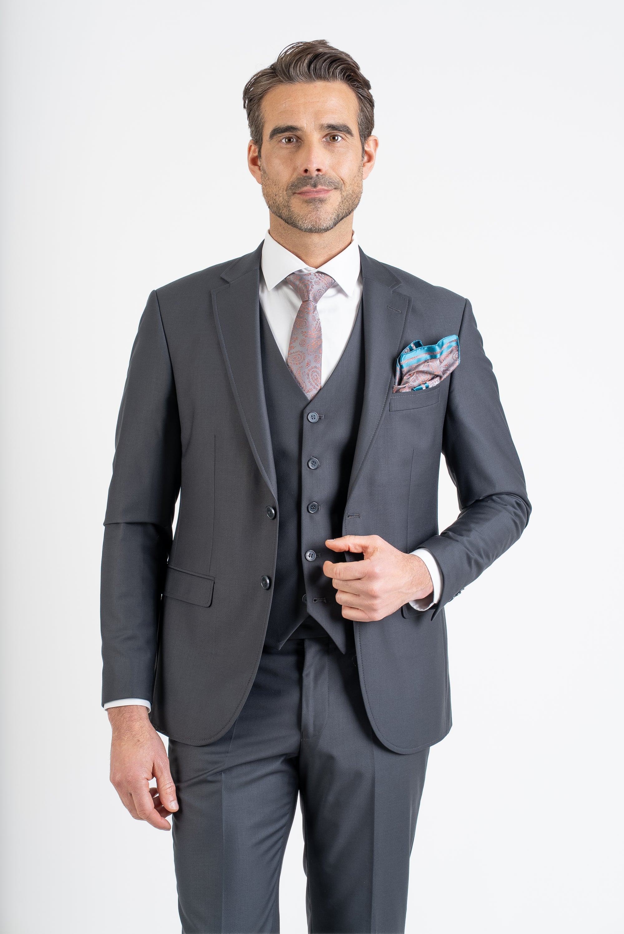 Luxury Slim Fit Dark Gray Suit