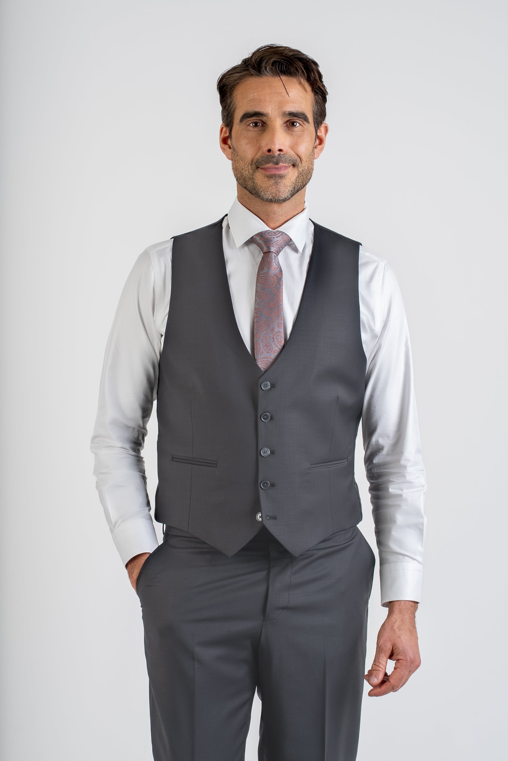 Luxury Slim Fit Dark Gray Suit
